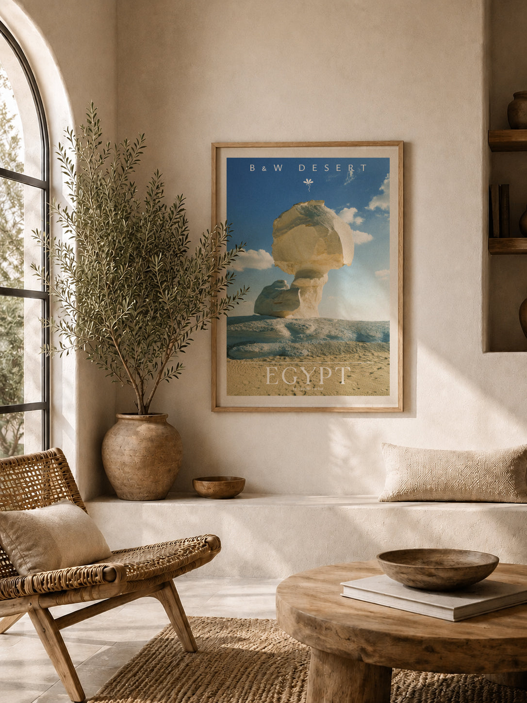 Egypt Travel Fine Art Print — White Desert Chalk Rock | Analog Film Photography Poster | Desert Wall Art
