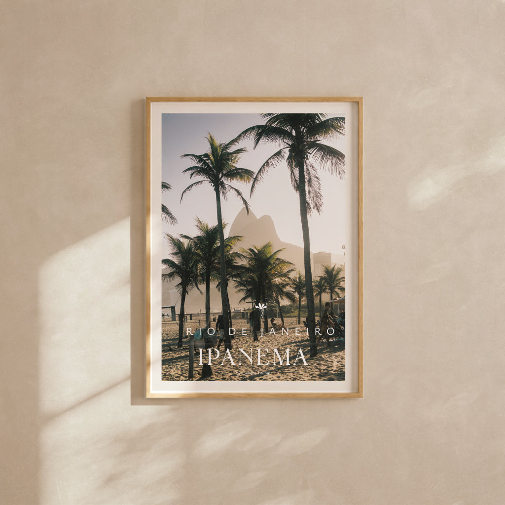 Brazil Fine Art Print - Rio de Janeiro Ipanema Sunset | Analog Film Poster | Tropical Wall Art