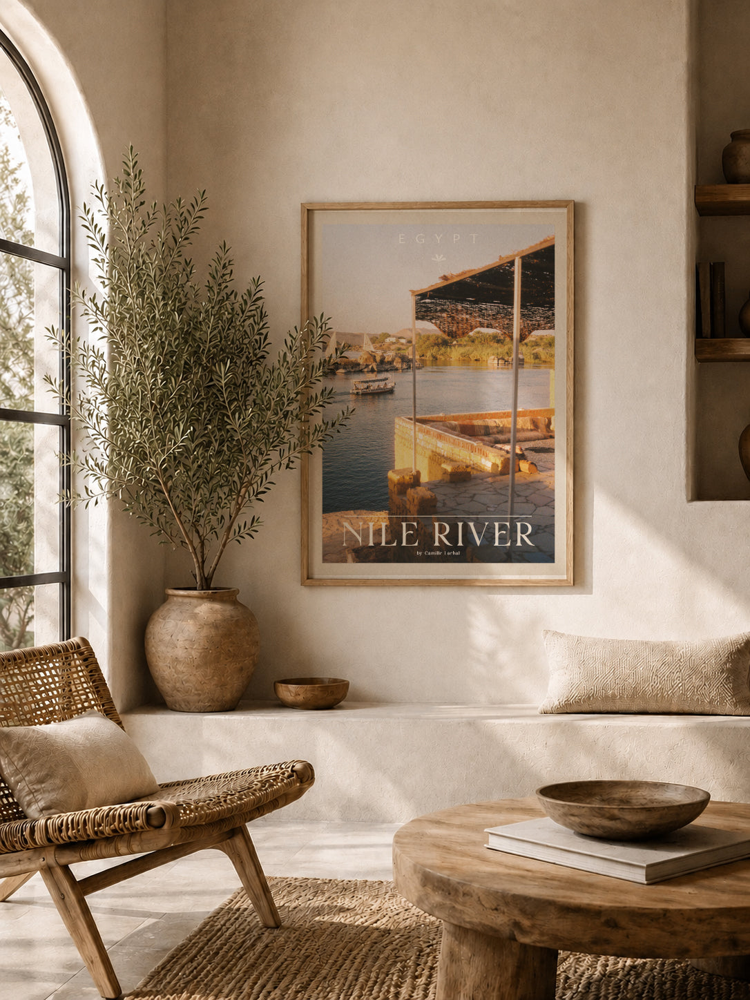 Egypt Travel Fine Art Print — Assouan Nile View | Analog Film Photography Poster | Egypt Wall Art