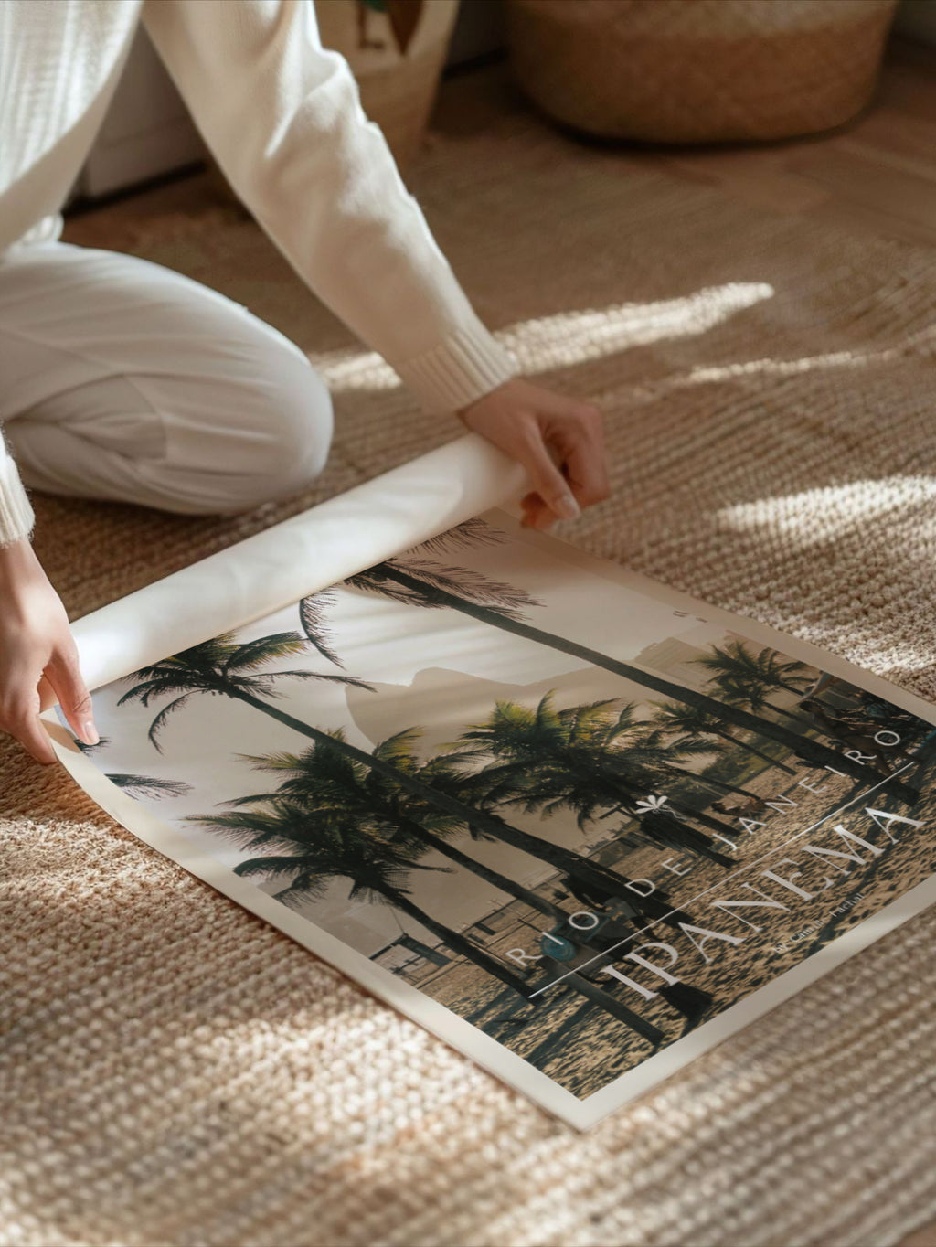 Brazil Fine Art Print - Rio de Janeiro Ipanema Sunset | Analog Film Poster | Tropical Wall Art