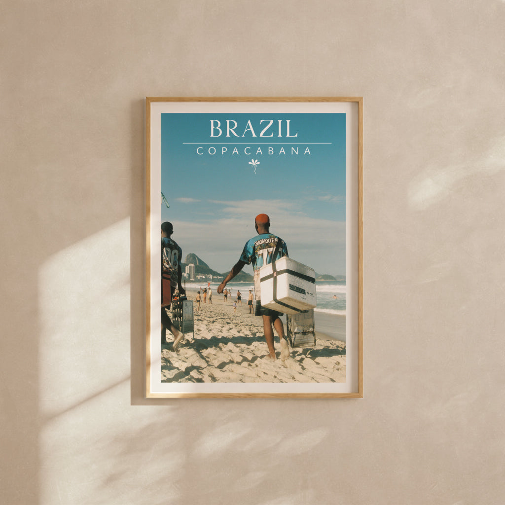 Brazil Fine Art Print - Copacabana Street Life | Analog Film Photography Poster | Rio de Janeiro Wall Art