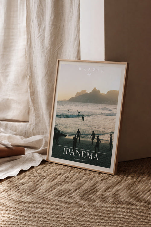 Brazil Fine Art Print - Ipanema Blue Hour | Colour Analog Film Photography Poster | Rio de Janeiro Wall Art