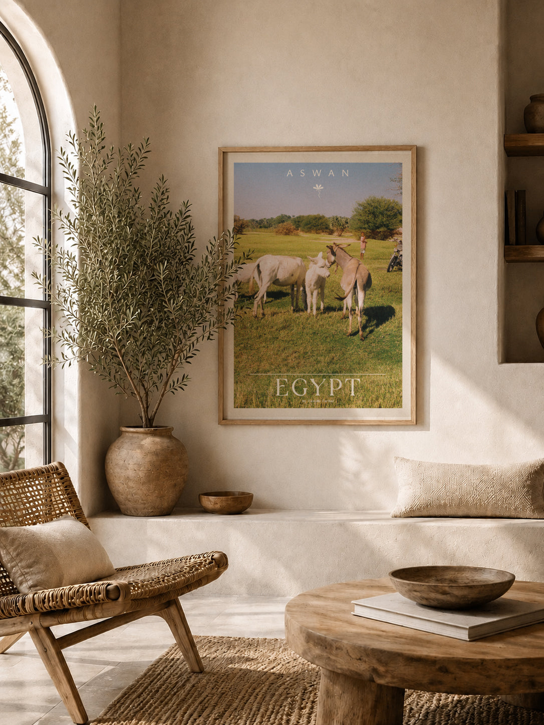 Egypt Travel Fine Art Print — Aswan Countryside | Analog Film Photography Poster | Egypt Wall Art