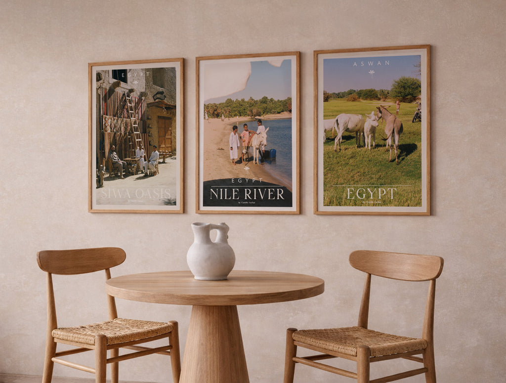 Egypt Travel Fine Art Print — Nile River Boys & Donkey | Analog Film Photography Poster | Egypt Wall Art