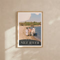 Egypt Travel Fine Art Print — Nile River Boys & Donkey | Analog Film Photography Poster | Egypt Wall Art
