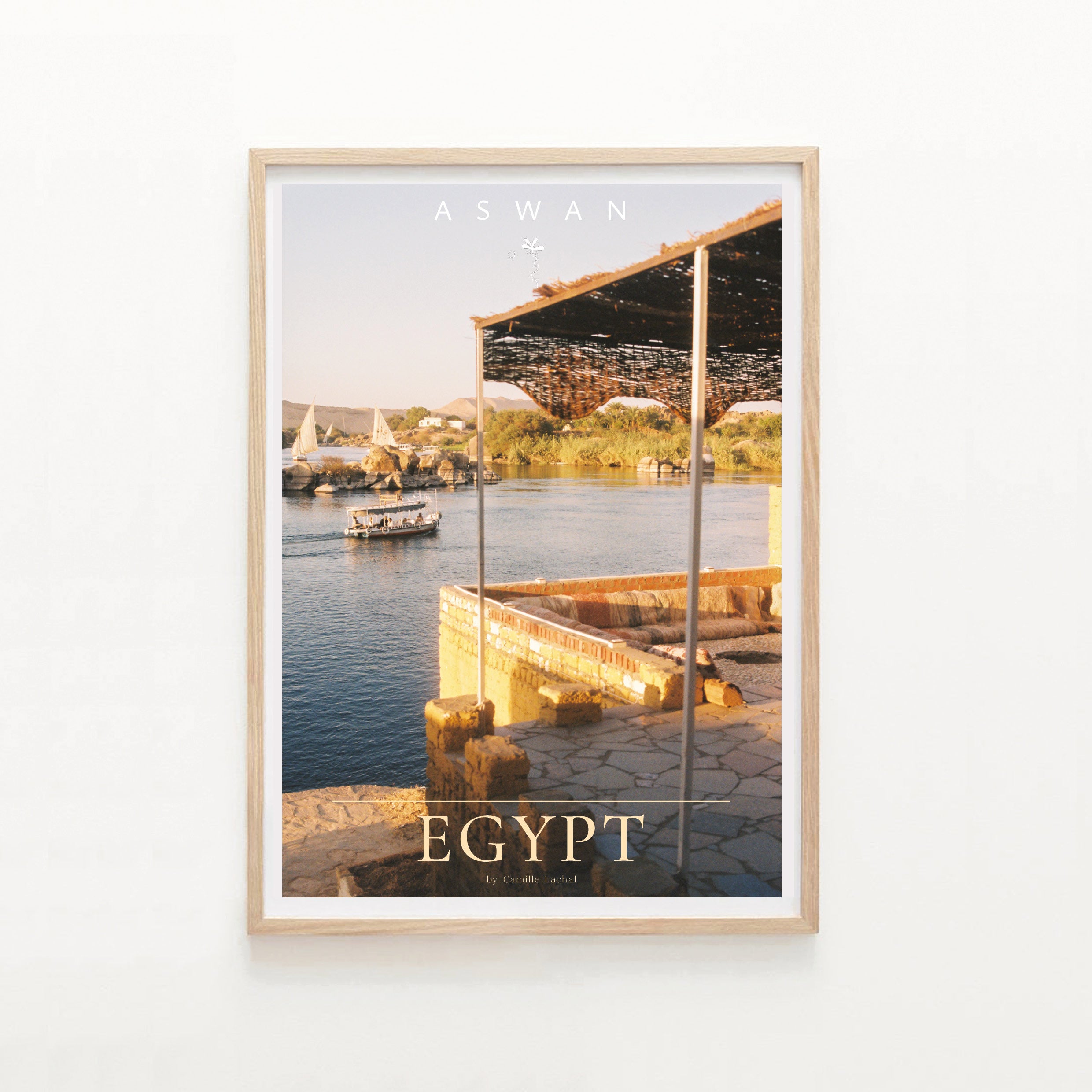 Egypt Travel Fine Art Print — Assouan Nile View | Analog Film Photography Poster | Egypt Wall Art